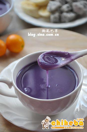 紫薯米糊的做法（早餐菜谱）